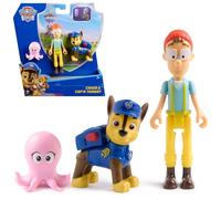 Paw Patrol Set de figuras Chase y Capitán Turbot con figura bebé pulpo a partir de 3 años