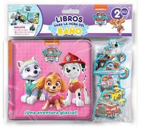 Paw Patrol La Patrulla Canina ¡Una Aventura Glacial Libros para la Hora del Baño! - Libros de actividades para niños, 6 figuras con ventosa, 1 bolsa de malla