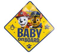 Paw Patrol Marshall, Chase Placa para coche con ventosa, colgante para el parabrisas BABY ON BOARD (Paw Patrol Marshall)