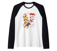 Paw Patrol Marshall Chase Rubble Santa Cap Camiseta Manga Raglan