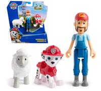 PAW Patrol Marshall & Farmer Al Figure Pack with Sheep Toy Figure, Kids Toys for