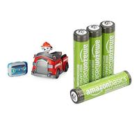 Paw Patrol Marshall RC, Coche Bomberos, 3+ años, & Pilas AAA Recargables Amazon Basics 4 unid, 850mAh