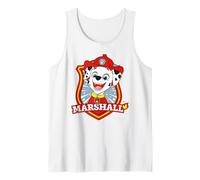 Paw Patrol Marshall Retro Fire Rescue Cachorro Aventura Artwork Camiseta sin Mangas
