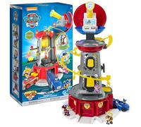 Paw Patrol, Mighty Lookout Tower con 4 Figuras de acción exclusivas adicionales, Coche de Juguete, Luces y Sonidos (Solo en Amazon), Juguetes para niños a Partir de 3 años