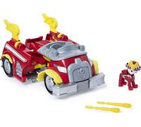 PAW Patrol, Mighty Pups Super Paws, Camión de Bombero Powered Up Transformable de Marcus