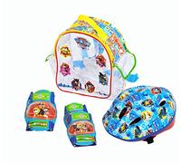 Paw Patrol- Mochila con Casco y Protecciones Patrulla Canina, 30.0 x 20.1 x 11.9 (Saica Toys 7472)