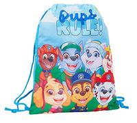 Paw Patrol Mochila con cordón Marshall Chase PE Kit Trainer Gym Bag para niños, bolsa de natación, mochila para guardería, azul/verde, Taille unique