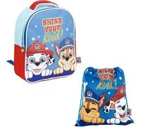 Paw Patrol Mochila Patrulla Canina para Guardería Niños + Bolsa Merienda | Pack Escolar Guardería Patrulla Canina Chase y Marshall
