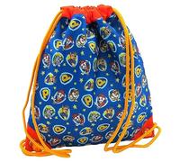 Paw Patrol - Mochila Saco Infantil, con Asas Regulables, Diseño Patrulla Canina, Colores Azul y Amarillo, Producto Oficial (CyP Brands)