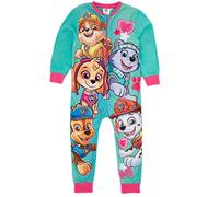 Paw Patrol Onesie Azul para niñas | Ropa de Estar por casa de Forro Polar Todo en uno | Chase Skye Escombros Marshall Everest | Pijama para niños PJs Ropa de Dormir | Mercancía de Regalo Acogedor