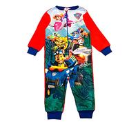Paw Patrol Onesie para niños o niñas, Ropa de Estar por casa de Forro Polar Todo en uno, Pijama Todo en uno, Rojo, 4-5 Anos