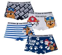PAW PATROL Pack de 4 calzoncillos tipo bóxer para niños con diferentes motivos, azul y blanco, 104-110