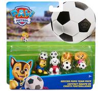 Paw Patrol Pack de 4 figuras de acción de fútbol de Chase, Marshall, Skye y Rubble, regalo de fútbol infantil para niños a partir de 3 años