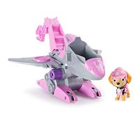 PATRULLA CANINA - AVIÓN DELUXE SKYE DINO RESCUE CON ACELERACIÓN - Avión Patrulla Canina Dino Rescue de Skye y 1 Figura de Dinosaurio Misteriosa - 6059520 - Juguetes Niños 3 Años +