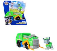 Paw Patrol Patrulla Canina - Camión de Juguete de Reciclaje y Figura Rocky - Patrulla Canina Juguetes - Juguetes Niños 3 Años - + Regalo Niño 3 Años