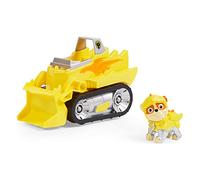 Paw Patrol Patrulla Canina - Coche TRANSFORMABLE Rescue Knights + Figura Rubble - Patrulla Canina Coche de 15 cm con 1 Figura de Rubble - 6063587 - Juguetes Niños 3 Años +