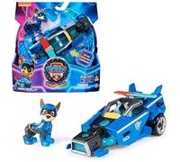 Paw Patrol Patrulla Canina - Figura Chase Y Coche DE Juguete con Luces Y Sonidos DE LA SUPERPELíCULA - 6067507 - Patrulla Canina Juguetes - Juguetes Niños 3 Años + - Regalo Niño 3 Años +