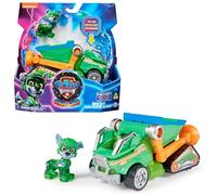 Paw Patrol Patrulla Canina - Figura Rocky y Camión de Reciclaje con Luces y Sonidos de La Superpelícula - 6067508 - Juguetes Niños 3 Años+ - Regalo Niño 3 Años +