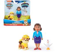 Paw Patrol Patrulla Canina - Figura Rubble, ALCALDESA GOODWAY Y CHICKALETTA - Patrulla Canina Juguetes - 6070749 - Juguetes Niños 3 años + Regalo Niño 3 años +