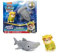 Paw Patrol Patrulla Canina - Figura Rubble Y Tiburon Martillo Aqua PUPS - 6066146 - Patrulla Canina Juguetes - Juguetes Niños 3 Años + - Regalo Niño 3 Años +