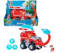 Paw Patrol Patrulla Canina - Jungle Pups: Coche de Elefante Deluxe con Lanzador de Proyectiles y Figura Marshall - Patrulla Canina Juguetes - Juguetes Niños 3 Años + - Regalo Niño 3 Años +