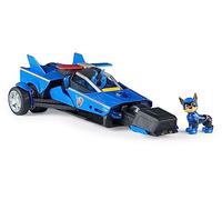 PAW Patrol PATRULLA CANINA - LA SUPERPELÍCULA - Coche Transformable Deluxe con Figura de Chase Patrulla Canina - con Luces y Sonidos - 6067497 - Juguetes Niños 3 Años +