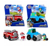 Paw Patrol Patrulla Canina: Pack 2 Camión de Bomberos Marshall + Coche Dino Rescue Rex con Figuras | Juguetes Patrulla Canina para Niños y Niñas +3 Años