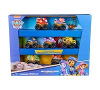 Paw Patrol Patrulla Canina - Pack 7 Coches Pup Squad Racers: Chase, Marshall, Skye, Rubble, Rocky, Zuma y Roxi - Patrulla Canina Juguetes - Regalo Niño 3 años + - Juguetes Niños 3 años