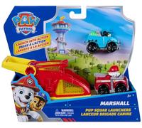 Paw Patrol Patrulla Canina - Pack Pup Squad Racers Lanzador con 2 Vehículos: Camión Bomberos Marshall y Todoterreno Rex - Patrulla Canina Juguetes - Regalo Niño 3 años + - Juguetes Niños 3 años