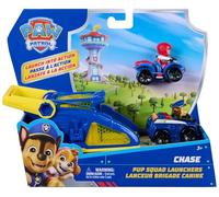 Paw Patrol Patrulla Canina - Pack Pup Squad Racers Lanzador con 2 Vehículos: Coche Policía Chase y Quad Ryder - Patrulla Canina Juguetes - Regalo Niño 3 años + - Juguetes Niños 3 años