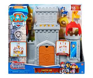 Paw Patrol Patrulla Canina - Rescue Knights - Castillo de Caballeros HQ de 11 Piezas, 1 Figura de Chase Patrulla Canina y 1 Figura del Minidragón Draco - 6062103 - Juguetes Niños 3 Años +