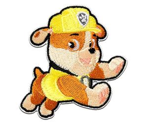 Paw Patrol Patrulla Canina Rubble - Parches Termoadhesivos Bordados Aplique Para Ropa, Tamaño: 6,1 x 6,3 cm
