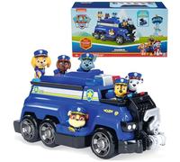 Paw Patrol Patrulla Canina - Vehículo Policía Team Cruiser con 6 Figuras: Chase, Marshall, Skye, Rubble, Rocky y Zuma - Patrulla Canina Juguetes - Juguetes Niños 3 años