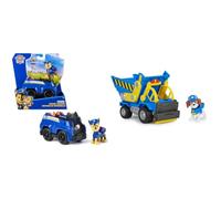 Paw Patrol Patrulla Canuna - Pack Chase y Rubble & Crew Wheeler con Vehículos Oficiales