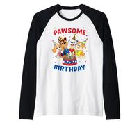 Paw Patrol Pawsome Birthday Cake Camiseta Manga Raglan