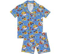 Paw Patrol Pijama Niño, Conjunto Niño Verano con Chase Marshall Y Rubble Manga Corta, Patrulla Canina Pijama, 5-6 Años