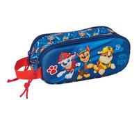 Paw Patrol - Portatodo Doble 3D, Estuche Infantil, Estuche Niño, Ideal para Niños en Edad Escolar, Cómodo y Versátil, Calidad y Resistencia, 21x6x8 cm