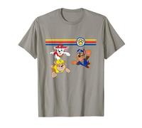Paw Patrol Pups In Action Retro Multicolor Racing Stripes Camiseta