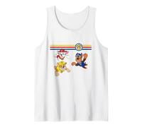 Paw Patrol Pups In Action Retro Multicolor Racing Stripes Camiseta sin Mangas