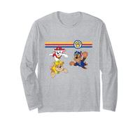 Paw Patrol Pups In Action Retro Multicolor Racing Stripes Manga Larga