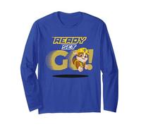 Paw Patrol Ready Set Go! Rubble Manga Larga, Unisex para Adultos, Azul Real, XXL