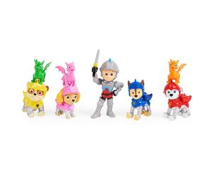 PAW PATROL, Rescue Knights Gift Pack with 8 Toy Figures, Kids Toys for Ages up, Salvataggio Cavalieri Ryder and Pups Confezione Regalo con 8 Figure, Giocattoli per Bambini dai 3 Anni in su, 6062122