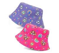 Paw Patrol Reversible Bucket Hat Girls | Niños pequeños Skye Pink y Everest Purple Personajes Gorra de Sol | Películas Series de TV Regalos Mercancía