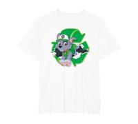 Paw Patrol Rocky Torn Badge Camiseta, Hombre Tallas Grandes, Blanco, 5X Alto