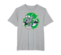 Paw Patrol Rocky Torn Badge Camiseta, Hombre Tallas Grandes, Gris Jaspeado, 5X Alto