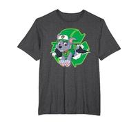 Paw Patrol Rocky Torn Badge Camiseta, Hombre Tallas Grandes, Jaspeado Oscuro, 5X Alto