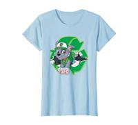 Paw Patrol Rocky Torn Badge Camiseta, Mujer, Azul Bebé, XS