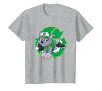 Paw Patrol Rocky Torn Badge Camiseta, Niños, Gris Jaspeado, 4 años