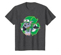 Paw Patrol Rocky Torn Badge Camiseta, Niños, Jaspeado Oscuro, 6 años