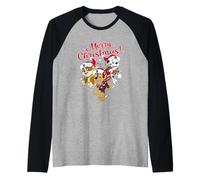 Paw Patrol Rubble Marshall Chase Merry Christmas Camiseta Manga Raglan